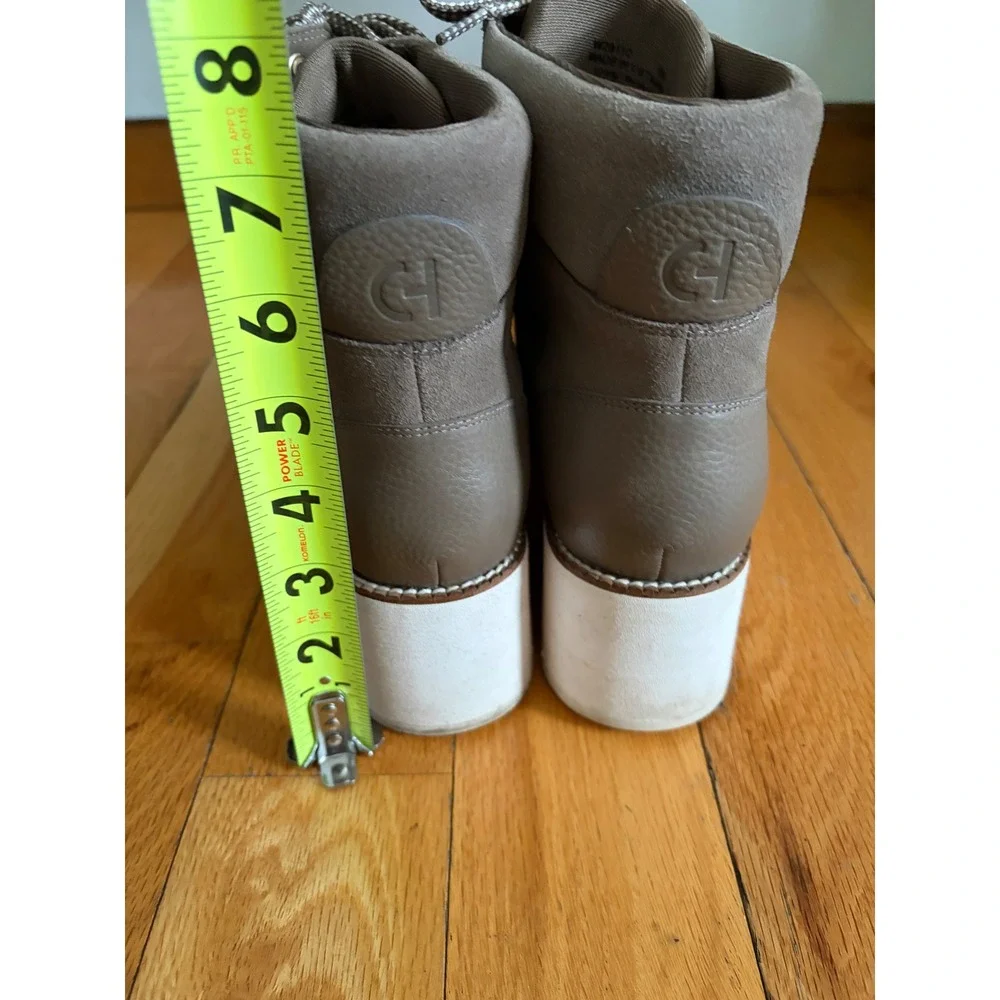 Cole Haan Zerogrand City Wedge Hiker Boots Taupe Gray Brown Color Size 9